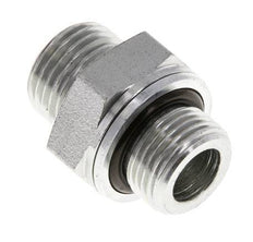 UN 11/16''-16 x G 3/8'' Zinc plated Steel Double Nipple ORFS 630 Bar - Hydraulic