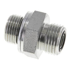 UN 11/16''-16 x G 3/8'' Zinc plated Steel Double Nipple ORFS 630 Bar - Hydraulic