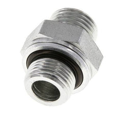 UN 11/16''-16 x G 3/8'' Zinc plated Steel Double Nipple ORFS 630 Bar - Hydraulic