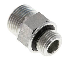 UN 13/16''-16 x G 3/8'' Zinc plated Steel Double Nipple ORFS 630 Bar - Hydraulic