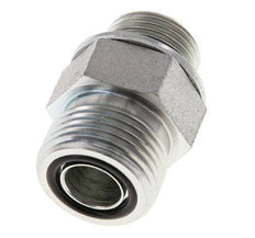 UN 13/16''-16 x G 3/8'' Zinc plated Steel Double Nipple ORFS 630 Bar - Hydraulic