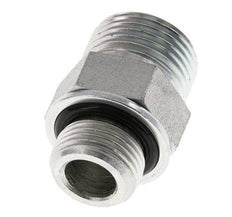 UN 13/16''-16 x G 3/8'' Zinc plated Steel Double Nipple ORFS 630 Bar - Hydraulic