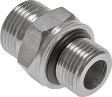 UN 1-11/16''-12 x M33x2 Zinc plated Steel Double Nipple ORFS 250 Bar - Hydraulic