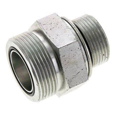 UN 1-11/16''-12 x M33x2 Zinc plated Steel Double Nipple ORFS 250 Bar - Hydraulic