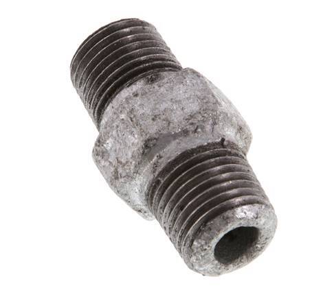 R 1/4'' Zinc plated Cast iron Double Nipple 25 Bar [2 Pieces]