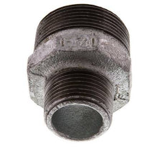 R 1 1/2'' x R 1'' Zinc plated Cast iron Double Nipple 25 Bar