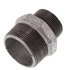 R 2'' x R 1 1/2'' Zinc plated Cast iron Double Nipple 25 Bar