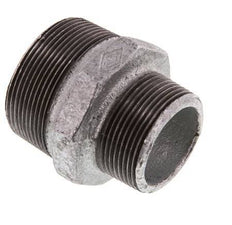 R 2'' x R 1 1/2'' Zinc plated Cast iron Double Nipple 25 Bar