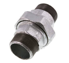 R 2'' Zinc plated Cast iron Double Nipple 3-pieces with Conically sealing 25 Bar