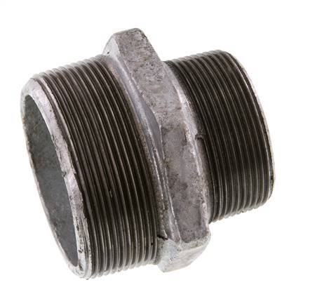 R 2 1/2'' x R 2'' Zinc plated Cast iron Double Nipple 25 Bar