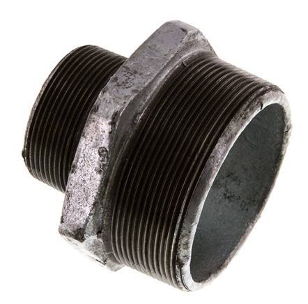 R 3'' x R 2'' Zinc plated Cast iron Double Nipple 25 Bar
