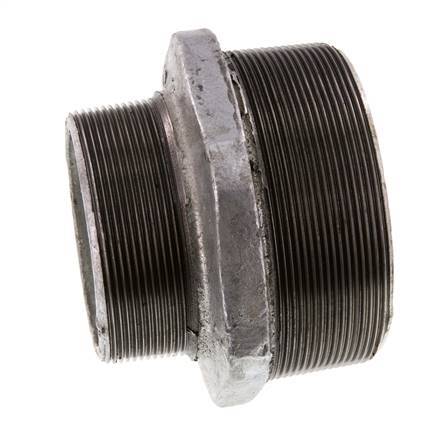 R 4'' x R 3'' Zinc plated Cast iron Double Nipple 25 Bar