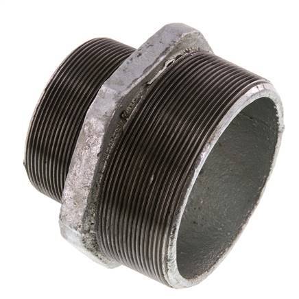 R 4'' x R 3'' Zinc plated Cast iron Double Nipple 25 Bar