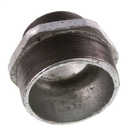 R 4'' x R 3'' Zinc plated Cast iron Double Nipple 25 Bar