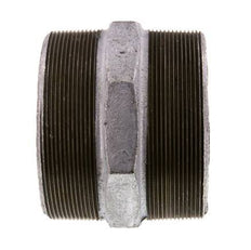 R 4'' Zinc plated Cast iron Double Nipple 25 Bar