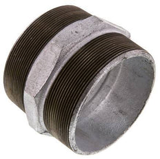 R 4'' Zinc plated Cast iron Double Nipple 25 Bar