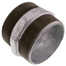 R 4'' Zinc plated Cast iron Double Nipple 25 Bar