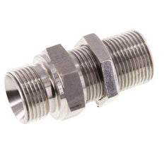 G 3/4'' Stainless steel Bulkhead Double nipple 325 Bar - Hydraulic