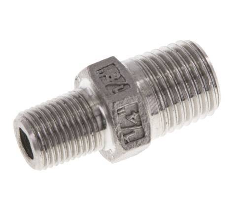 1/8'' NPT x 1/4'' NPT Stainless steel Double Nipple 16 Bar [2 Pieces]