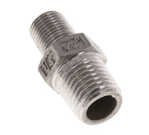 1/8'' NPT x 1/4'' NPT Stainless steel Double Nipple 16 Bar [2 Pieces]