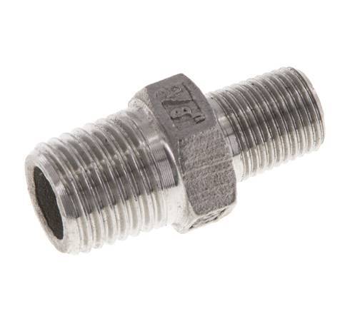 1/8'' NPT x 1/4'' NPT Stainless steel Double Nipple 16 Bar [2 Pieces]