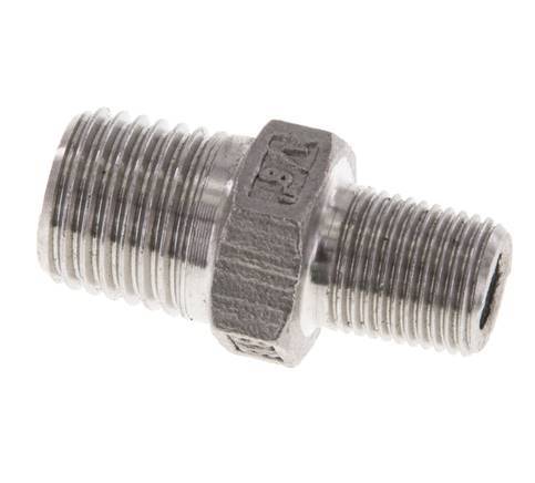 1/8'' NPT x 1/4'' NPT Stainless steel Double Nipple 16 Bar [2 Pieces]