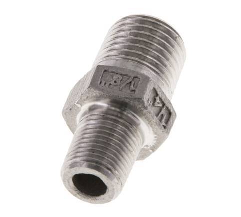 1/8'' NPT x 1/4'' NPT Stainless steel Double Nipple 16 Bar [2 Pieces]