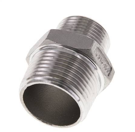 3/4'' NPT x 1'' NPT Stainless steel Double Nipple 16 Bar