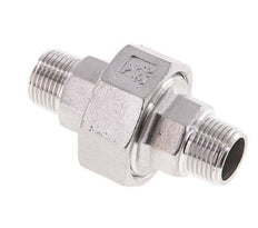 R 3/8'' Stainless steel Double Nipple 3-pieces with Conically sealing 16 Bar