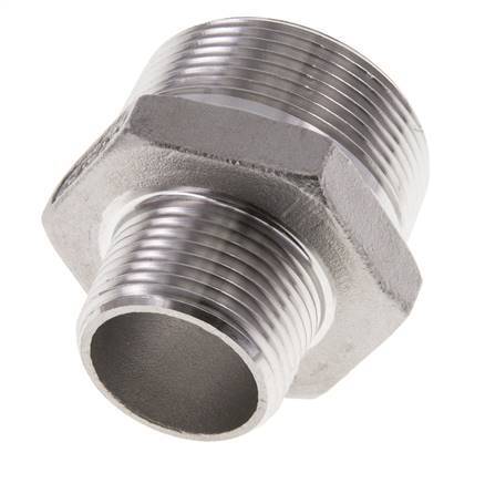 1'' NPT x 1 1/2'' NPT Stainless steel Double Nipple 16 Bar