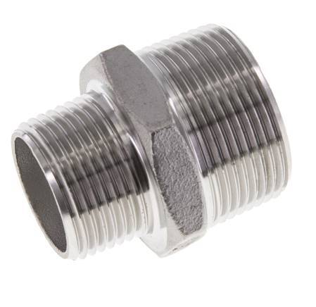 1'' NPT x 1 1/4'' NPT Stainless steel Double Nipple 16 Bar