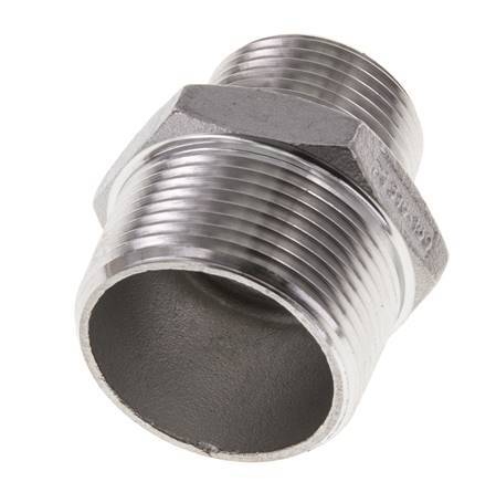 1'' NPT x 1 1/4'' NPT Stainless steel Double Nipple 16 Bar