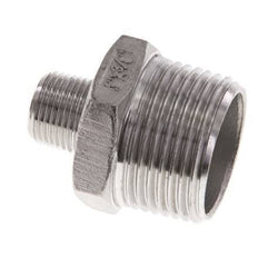 R 1'' x R 3/8'' Stainless steel Double Nipple 16 Bar