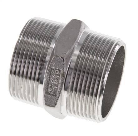 1 1/2'' NPT Stainless steel Double Nipple 16 Bar