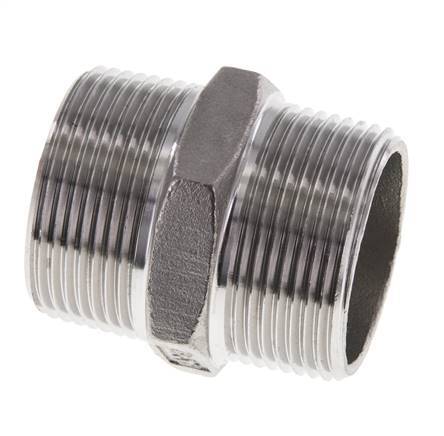 1 1/4'' NPT Stainless steel Double Nipple 16 Bar