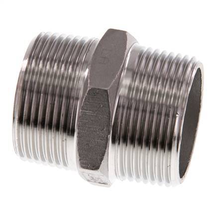 R 1 1/4'' Stainless steel Double Nipple 16 Bar
