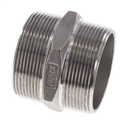 2'' NPT Stainless steel Double Nipple 16 Bar