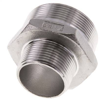 R 2'' x R 1 1/4'' Stainless steel Double Nipple 16 Bar