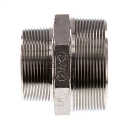 R 2 1/2'' x R 2'' Stainless steel Double Nipple 16 Bar