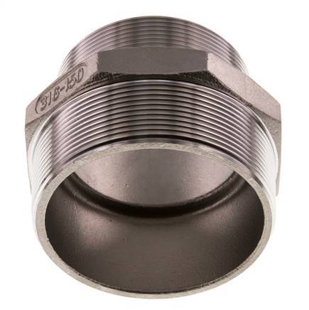 R 3'' x R 2 1/2'' Stainless steel Double Nipple 16 Bar