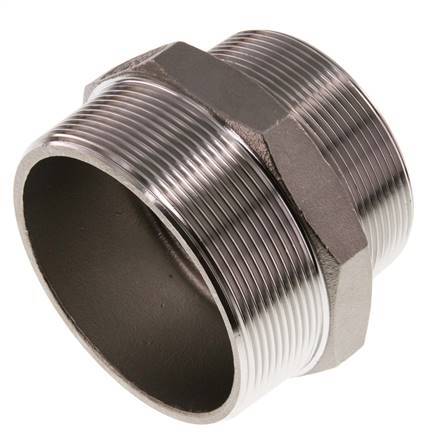 R 3'' x R 2 1/2'' Stainless steel Double Nipple 16 Bar