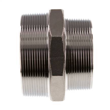 R 3'' x R 2 1/2'' Stainless steel Double Nipple 16 Bar