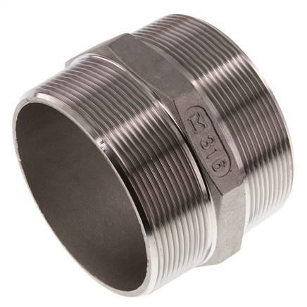 R 3'' Stainless steel Double Nipple 16 Bar