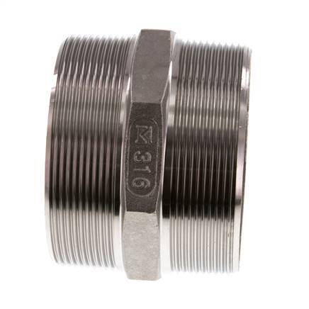 R 3'' Stainless steel Double Nipple 16 Bar