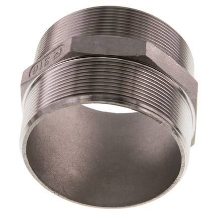 R 3'' Stainless steel Double Nipple 16 Bar