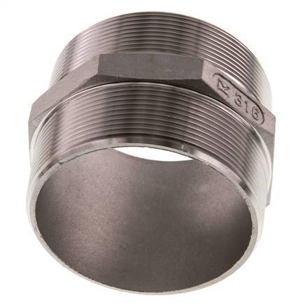 R 3'' Stainless steel Double Nipple 16 Bar