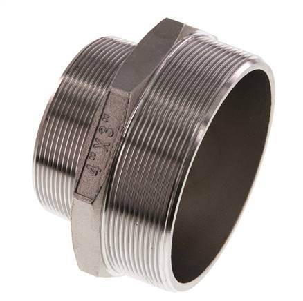 R 4'' x R 3'' Stainless steel Double Nipple 16 Bar