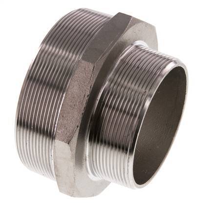 R 4'' x R 3'' Stainless steel Double Nipple 16 Bar
