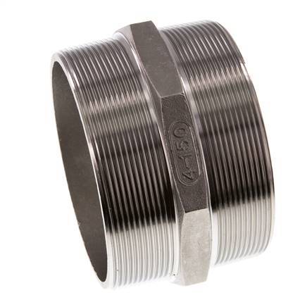 R 4'' Stainless steel Double Nipple 16 Bar