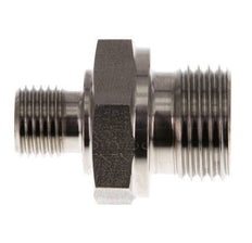 G 1/2'' x G 1/4'' Stainless steel Double Nipple 400 Bar - Hydraulic